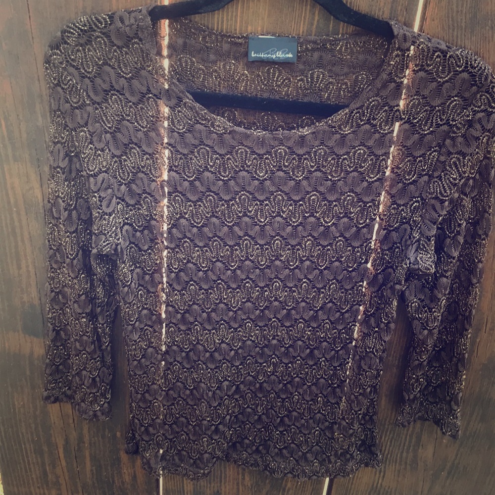 Brown long sleeved size small top